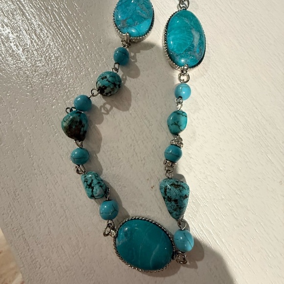 Stauer Caribbean Larimar 36” Station Turquoise Necklace NIB - Picture 7 of 13